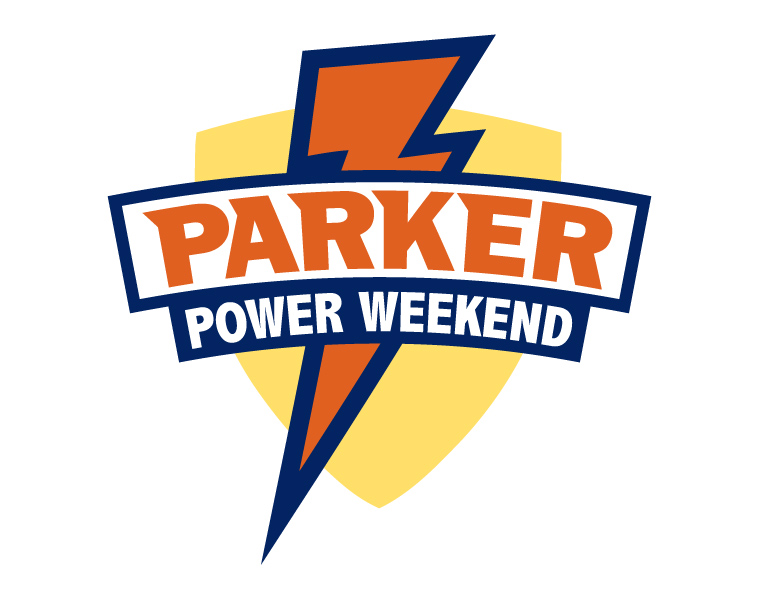 Parker University Parker Power Weekend Logo Design